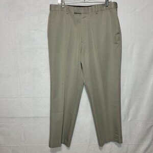 Pro Tour Classic Golf Khaki Lightweight Pants Flat Front Sz 36x29